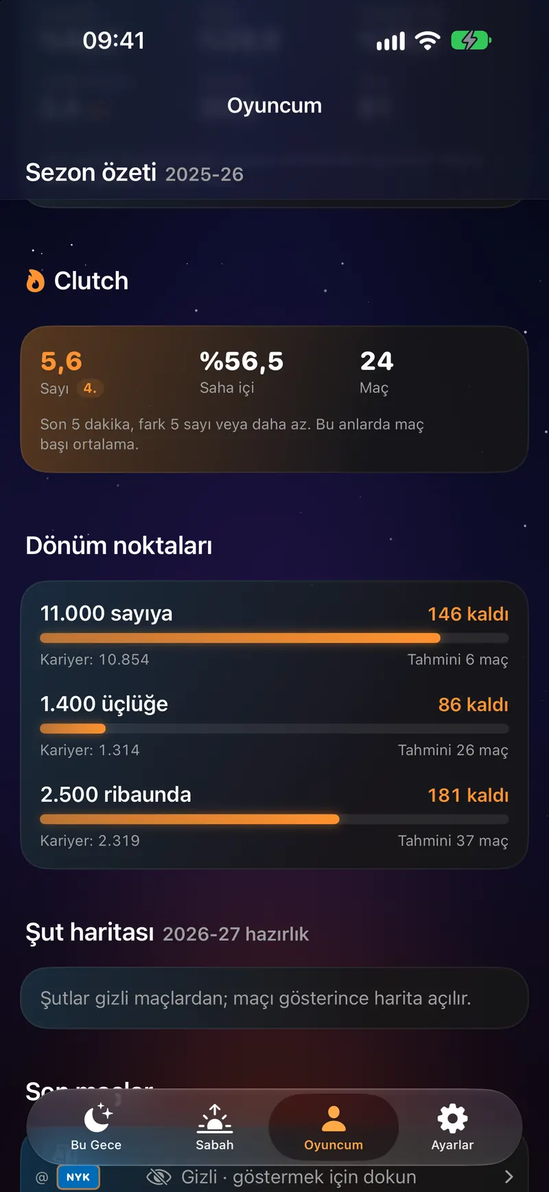 Clutchly ekran görüntüsü: Dönüm noktaları